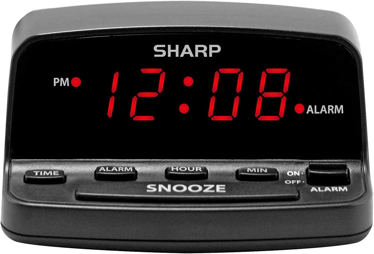 Digital Alarm Clock with Keyboard Style Controls, Battery Back-up, Easy ...