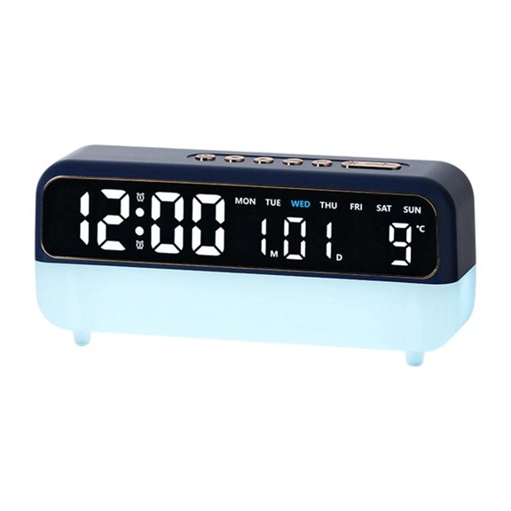 Digital Alarm Clock for Bedroom Desk Clock with Day of Week Date Loud Alarm for Bedside Table LED Digital Clocks