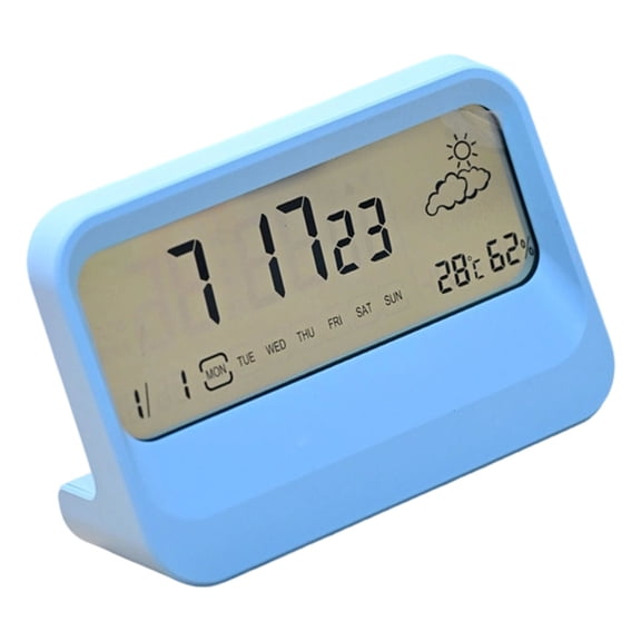 Digital Alarm Clock for Bedroom Desk Clocks with Day of Week Temperature Weather Digital Clock Duals Alarms