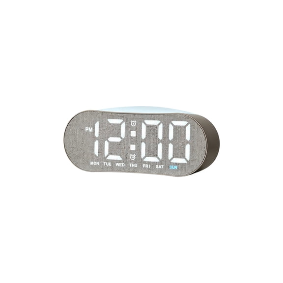 Digital Alarm Clock with LED Display Date Temperature Time Battery or USB Powered Adjustable Brightness for Bedroom Office or Home