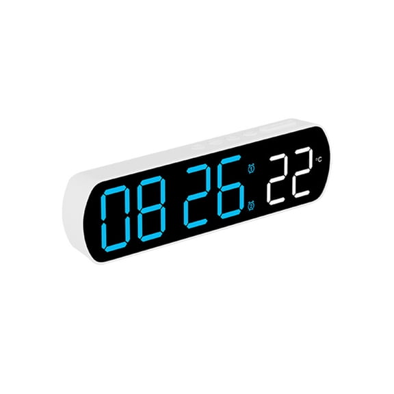Digital Alarm Clock with LED Screen Jump Second Countdown Temperature Display and Adjustable Brightness for Students