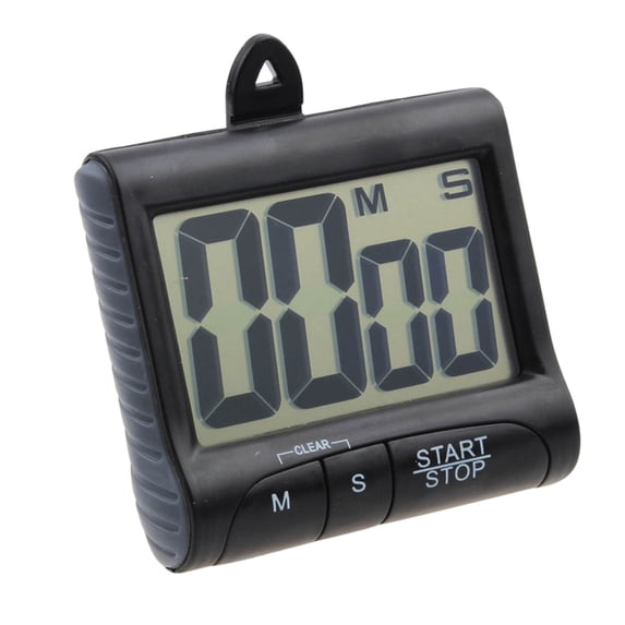Digital Alarm Clock with Magnetic Back and Countdown Timer for Kitchen - 4-Digit Display, Battery Operated