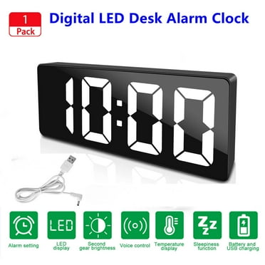 Peakeep Small Battery Operated Analog Travel Alarm Clock Silent No ...