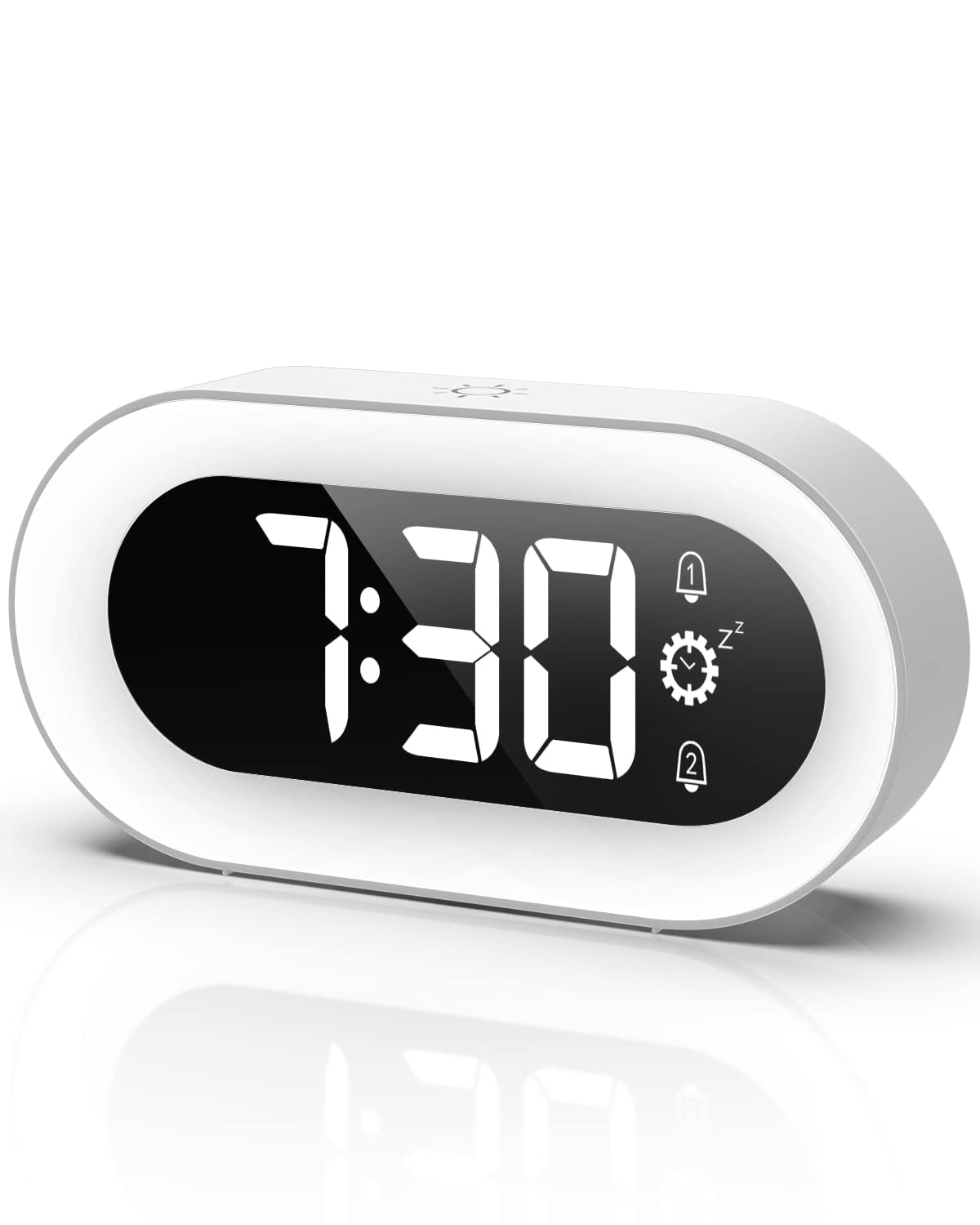 Pevode Digital Alarm Clock with Light, Musical Ringer, and Spare