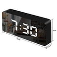 Digital Alarm Clocks LED Mirror Electronic Clock Snooze Mode Auto