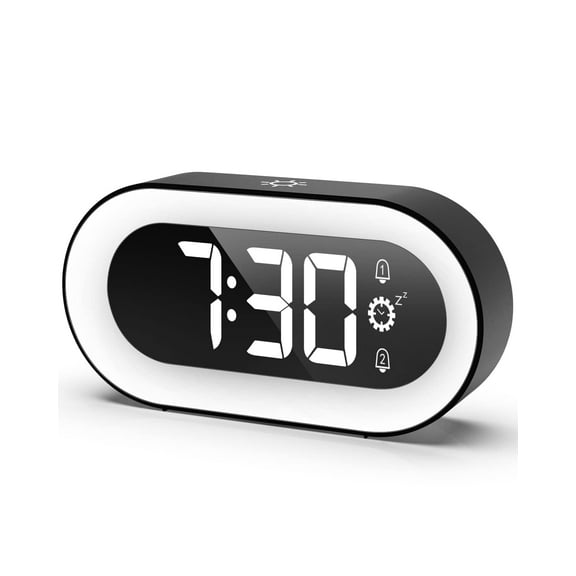 Digital Alarm Clocks for Bedrooms,Alarm Clock for Kids，Desktop Alarm Clock with Light，Musical Ringer