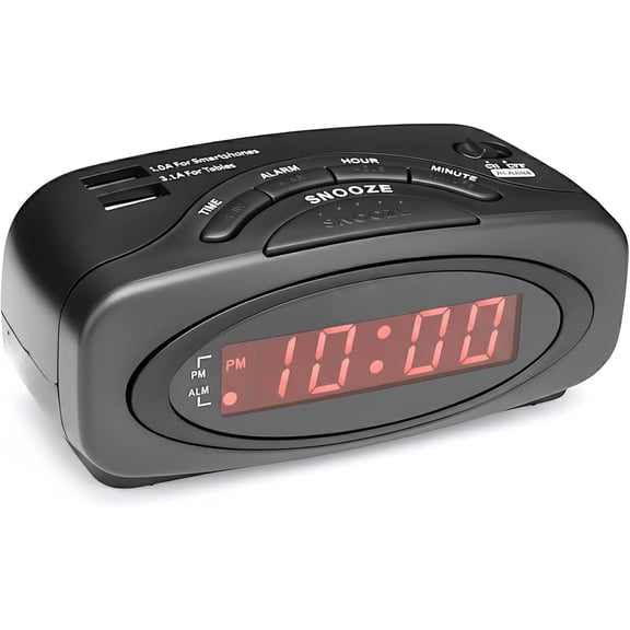 Digital Alarm Clocks for Bedrooms, Loud Alarm Clock for Heavy Sleepers Perfect for Bedroom, Desk, and Office by