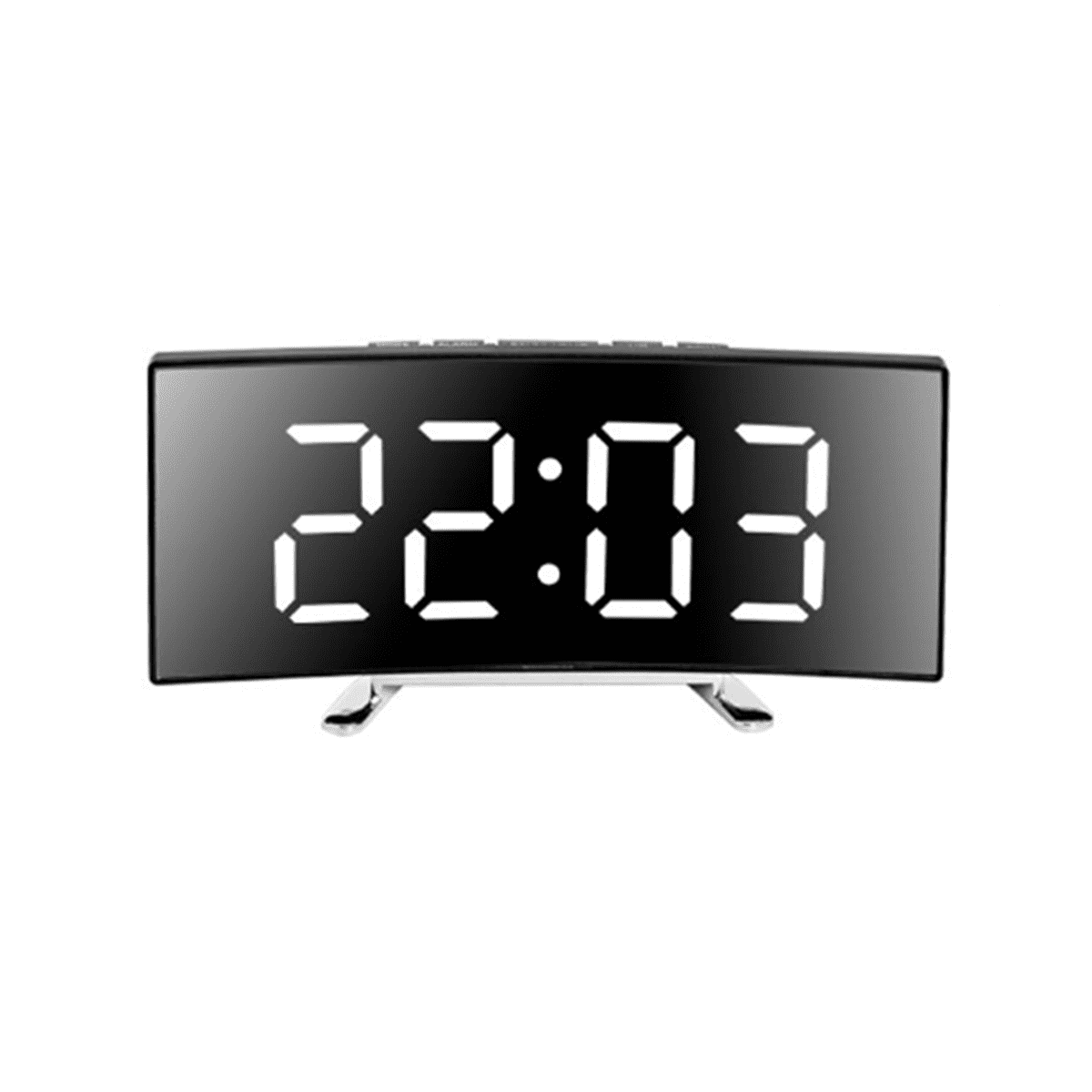 Digital Alarm Clocks for Bedrooms, with LED Curved Screen Display