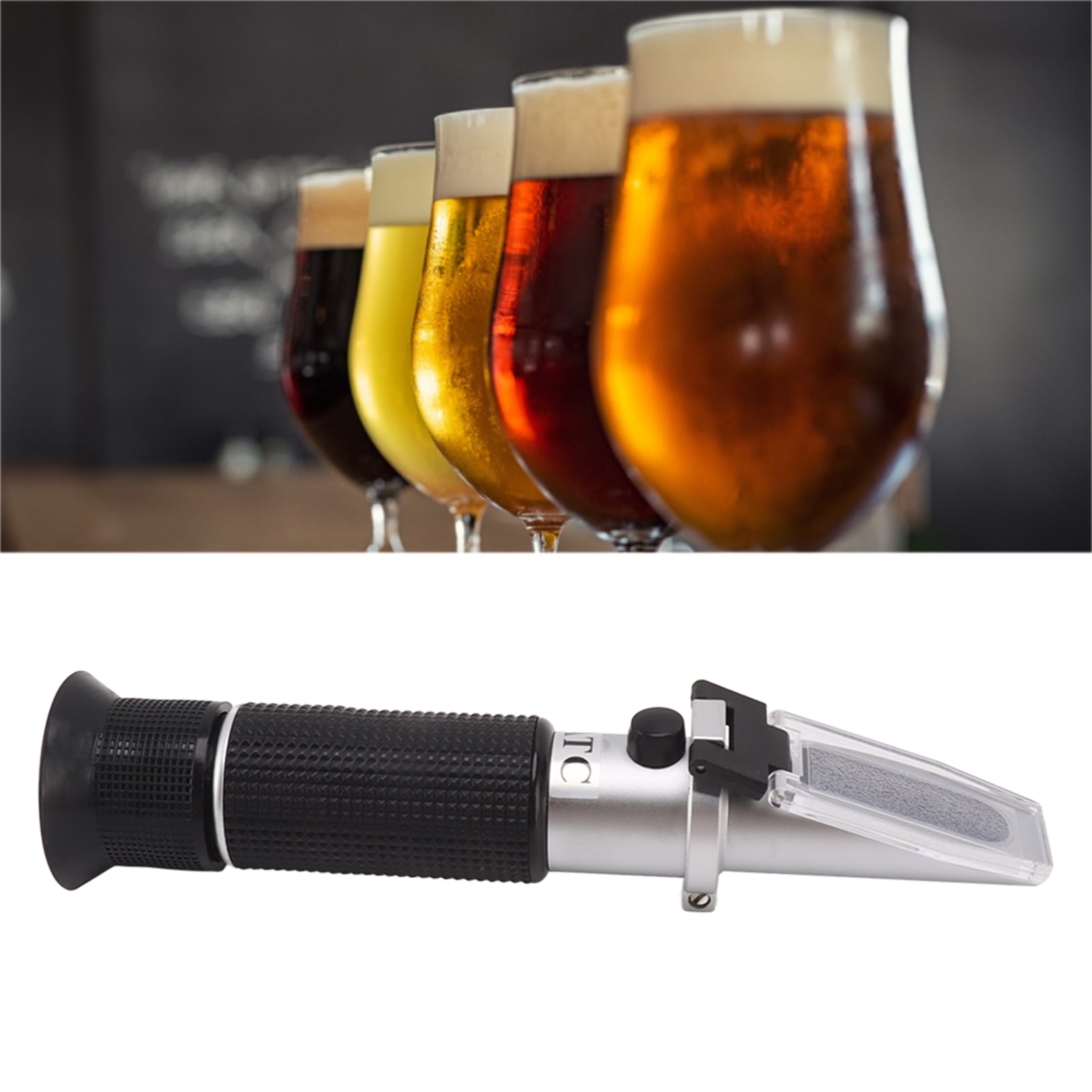 Digital Alcohol Density Meter, Portable Brix Meter Refractometer For