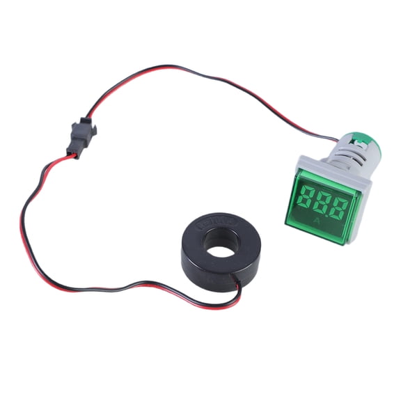 Digital Ammeter AC100A Current Meter 22mm Square Head 0-100A Current Detector Monitors Current Tester