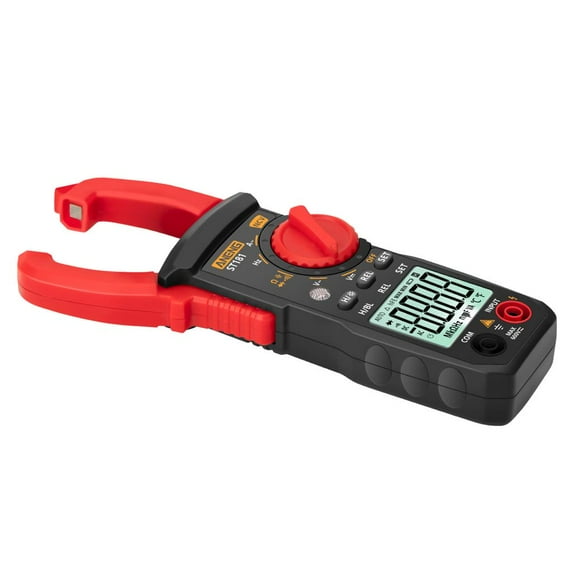 Digital Amp Clamp Meter age with Ohm, Continuity, and Resistance Test, - Red