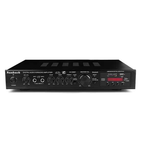 Digital Amplifier 2000W Stereo LED USB AV Power Surround High Resolution Amplificador Player Subwoofer