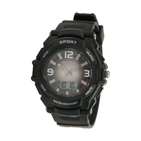 Digital Analog Talking Water-Resistant Watch - English