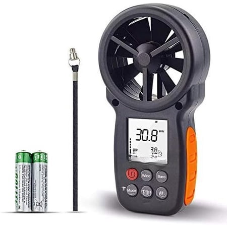 Digital Anemometer Barometer Handheld, for Wind Speed Temperature Wind Chill Tester w/Humidity, Altitude, Barometric Meter for Climbing Drone HVAC CFM BT-100WM