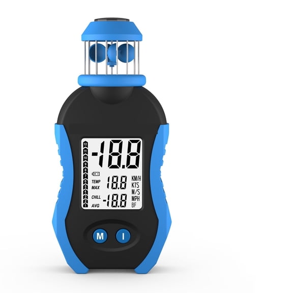Digital Anemometer,Handheld Wind Meter,Wind Cup Airflow Velocity Gauge Sensor Measuring Current