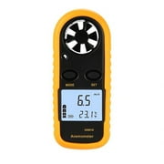 Digital Anemometer Handheld Wind Speed Meter, LCD Velocity Gauge with Thermometer for HVAC, Weather Monitoring