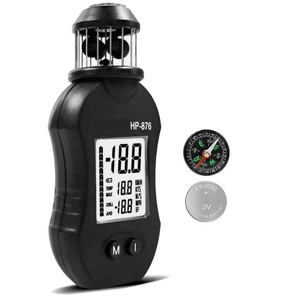 Digital Anemometer Handheld Wind Speed Meter, Pocket for Measuring Air Speed for HVAC Vents