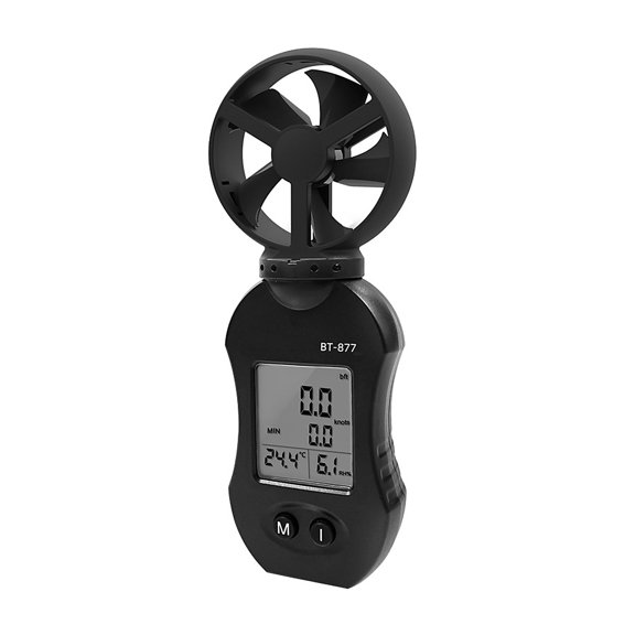 Digital Anemometer Meter with Temperature Humidity LCD Display, Multi Unit Readout, Max Min Review, Tripod Mount