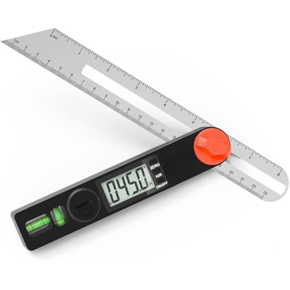 Digital Angle , 8 inch 230mm T-Bevel Protractor Ruler, Horizontal Vertical Bubble levels with Large LED Screen, 0-338 Degree Angle Measuring Tool, Suitable for Carpenters, Woodworkers$$Tools