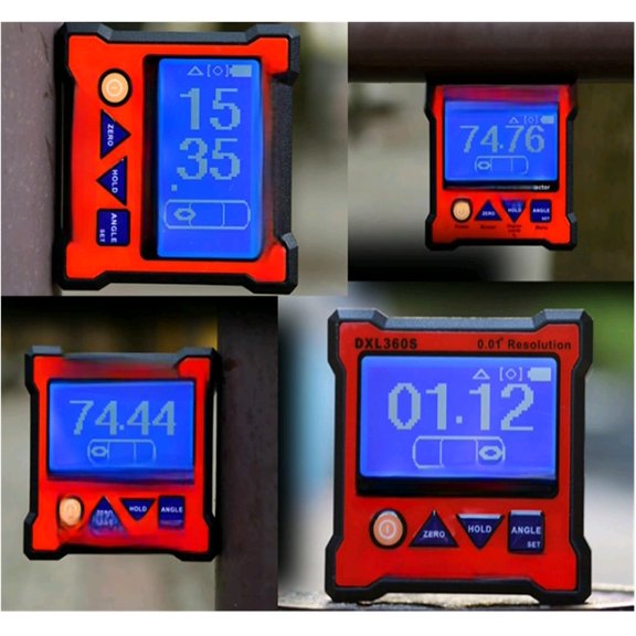Digital Angle , Dual Axis Digital Protractor DXL360S Electronic Inclinometer Angle Gauge Level Box For Industrial And Engineering Measurement,Angle $$Tools