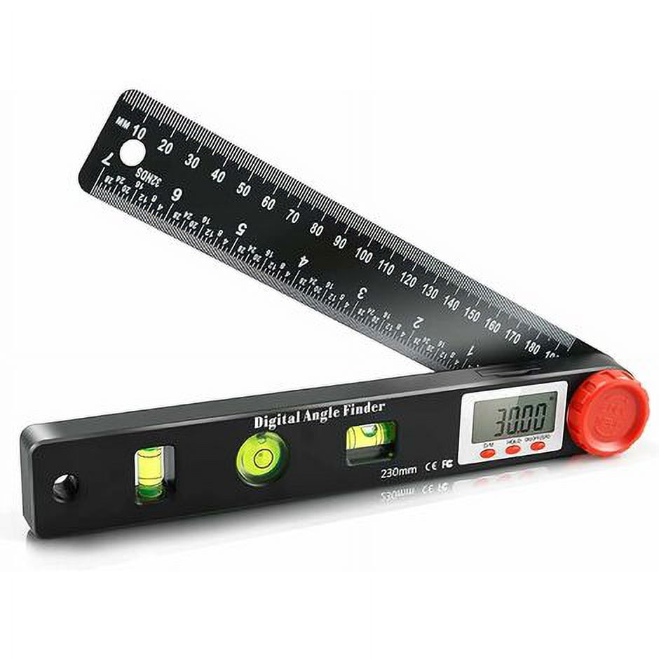 Digital Angle Finder, 0999° Digital Protractor Ruler Bubble Level