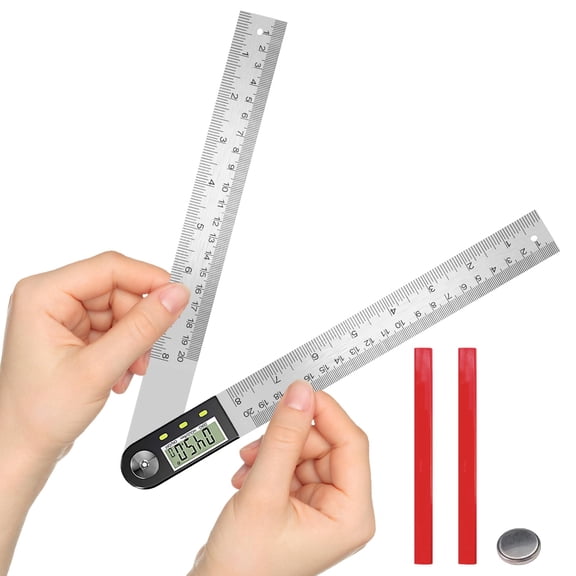 Digital Angle Finder, 7"/200mm Digital Inclinometer Protractor, Protractor Angle Ruler with LCD Display, Angle Measure Tool for Woodworking Construction Repairing