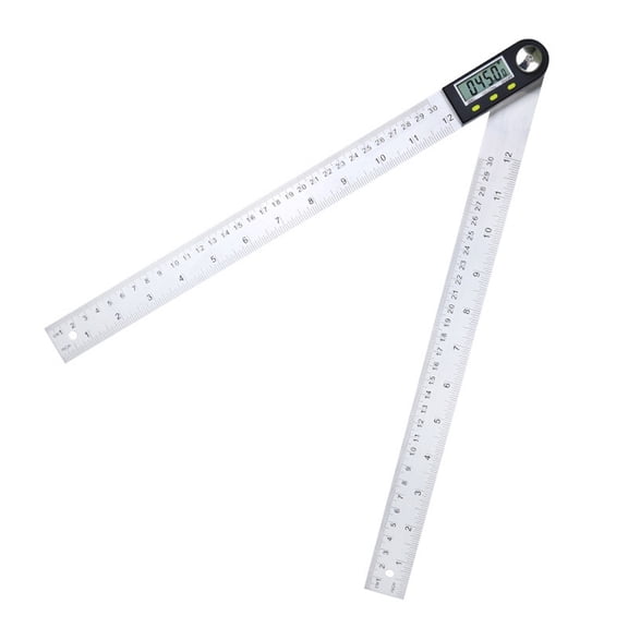 Digital Angle Finder 8 inches Protractor IP54 Stainless Steel Angle Measure Tool 360 Degree Backlit LCD Miter Track Duplicator Woodworking Ruler