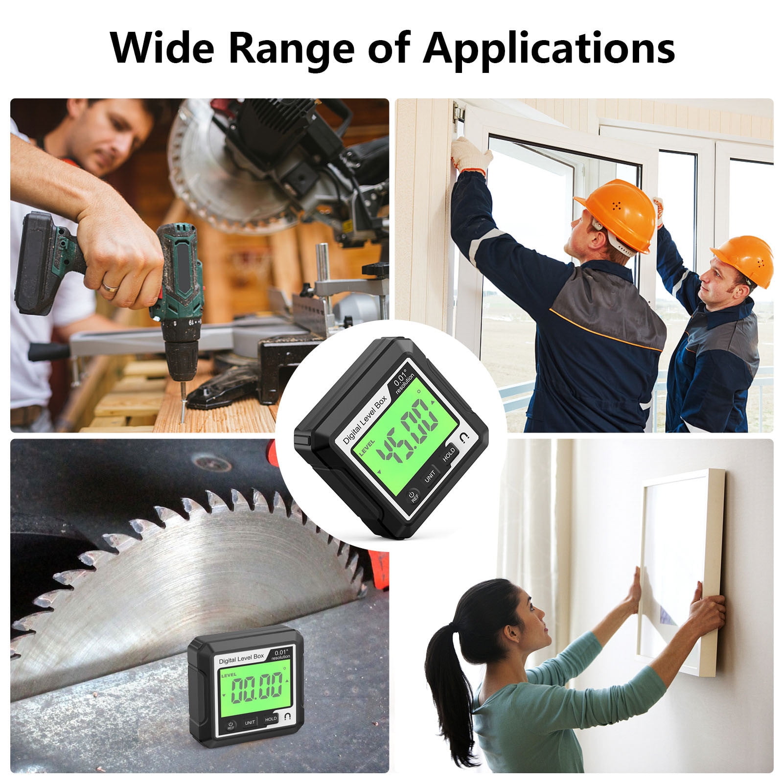 Digital Angle Finder Backlit LCD Digital Angle Gauge Protractor