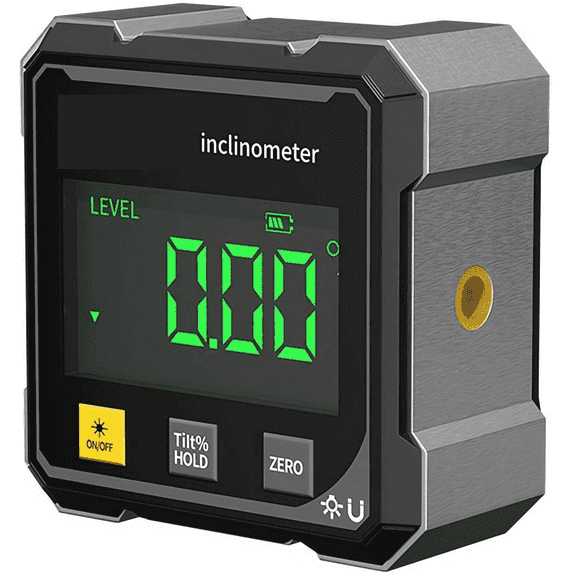 Digital Angle Finder with Electronic Laser 4-Side Strong Magnetic Angle Gauge, Magnetic Electronic Level Angle Finder Tool Protractor Inclinometer Woodworking Tools for Table Saw,Construction