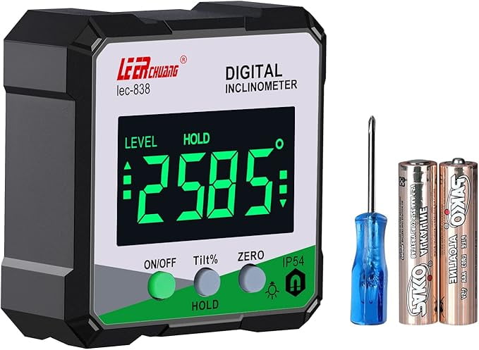 Digital Angle Finder, LEERCHUANG Inclinometer Angle Measuring Tool with ...
