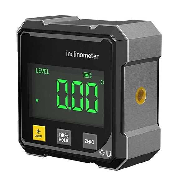 Digital Angle Finder Magnetic Electronic Angle Cube Dual Laser Gauge Digital Level with Slope Percentage Table Saw Miter Protractor Woodworking Measuring Tool Level Box for Hanging