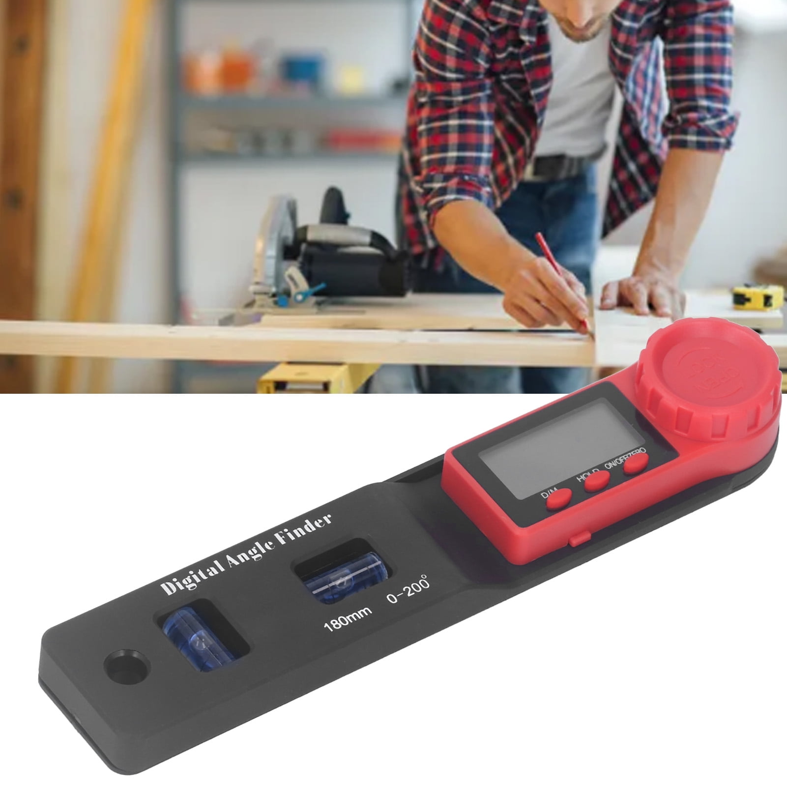 Digital Angle Finder Ruler, Black Vernier Caliper Angle Finder 0200