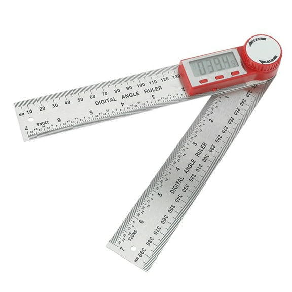 Digital Angle Meter Ruler 360 Degree Inclinometer Electron Goniometer Protractor Electronic Angle Finder Scale Measurin,1 x Digital Angle Meter,Silver & Red