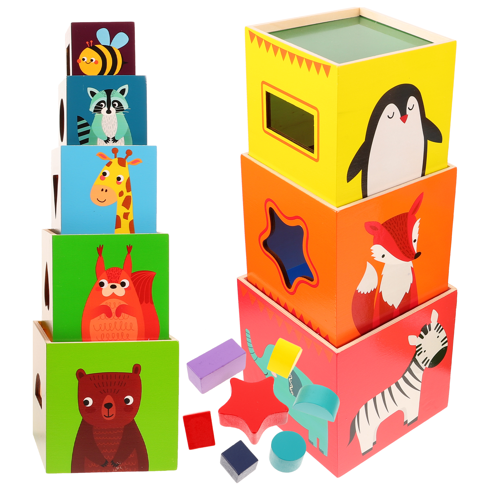 Digital Animal Kit Toddler Toys Stacking Boxes Paper Educational for
