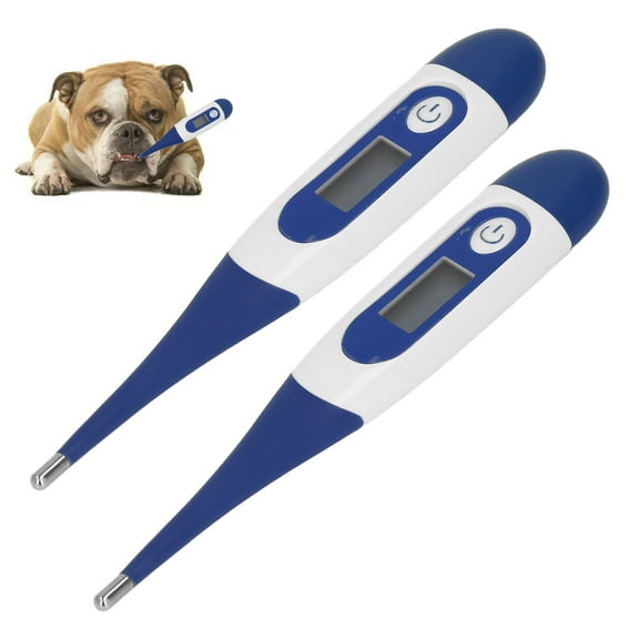 Digital Animal Thermometer, Accurate LCD Display For Livestock Pets, Includes Storage