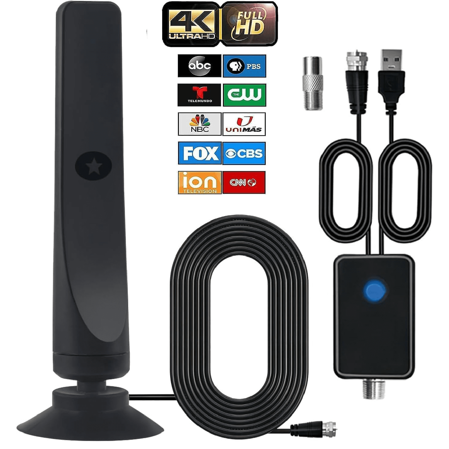 Digital Antenna for Smart TV, 2024 Upgraded Outdoor/Indoor HD Digital