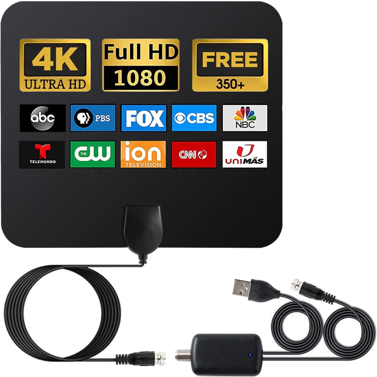 Digital Antenna for Smart TV Indoor, 2024 Upgraded with Free 4K 1080P