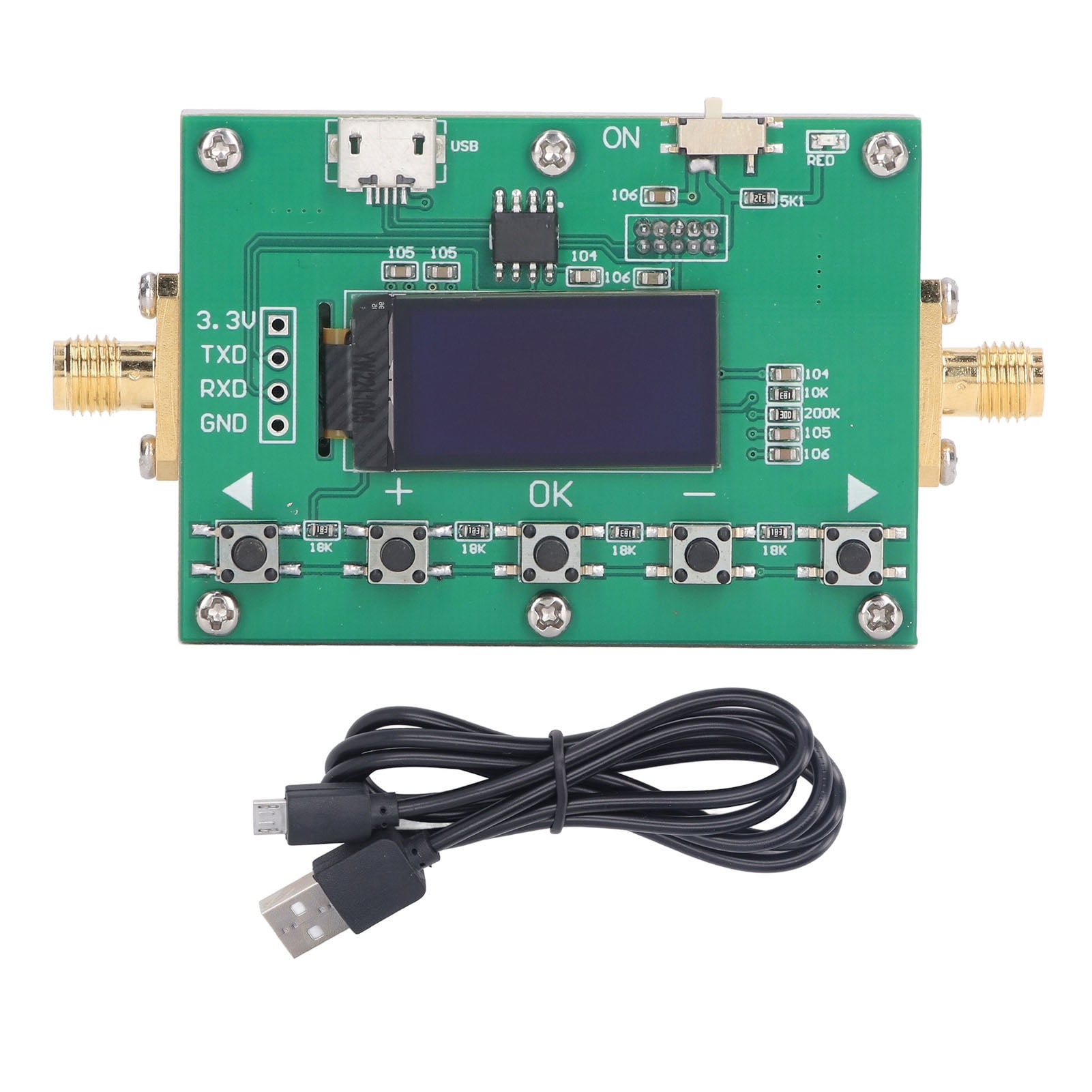 Digital RF Attenuator Module 0-6GHz, 0-31.75dB Programmable With 0.25dB Steps & OLED Display - SMA Female Connectors