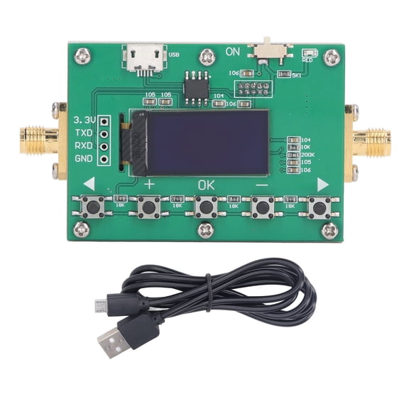 Digital Attenuator 6G RF Programmable Module 30DB Stepping 0.25DB Organic Light Emitting Diode Display CNC Case