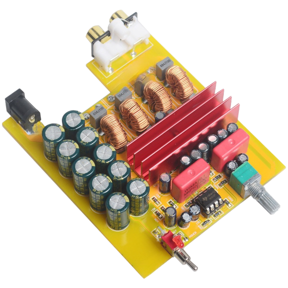 Digital Audio Board HiFi 2.0 Stereo 100W Dual Channel Module with Aluminum Alloy Case for DIY Speaker Home Theater System(No shell)