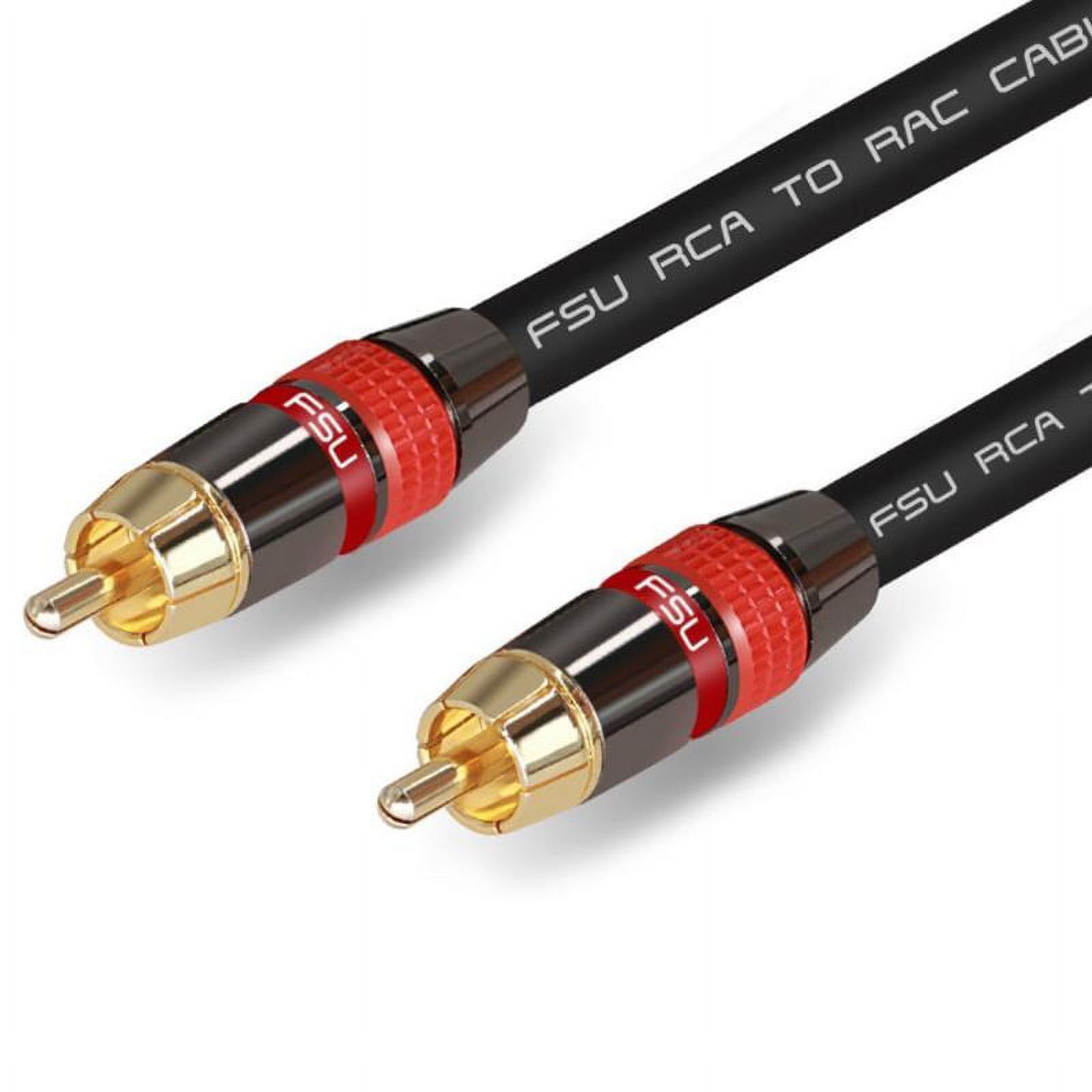 Digital Audio RCA Cable Premium Stereo RCA to RCA Coaxial SPDIF Cable Male Speaker Hifi Subwoofer Cable AV 2M - image 1 of 8