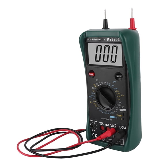 Digital Automotive Multimeter, 10000RPM AC/DC Voltage Current Resistance Tester, Plastic