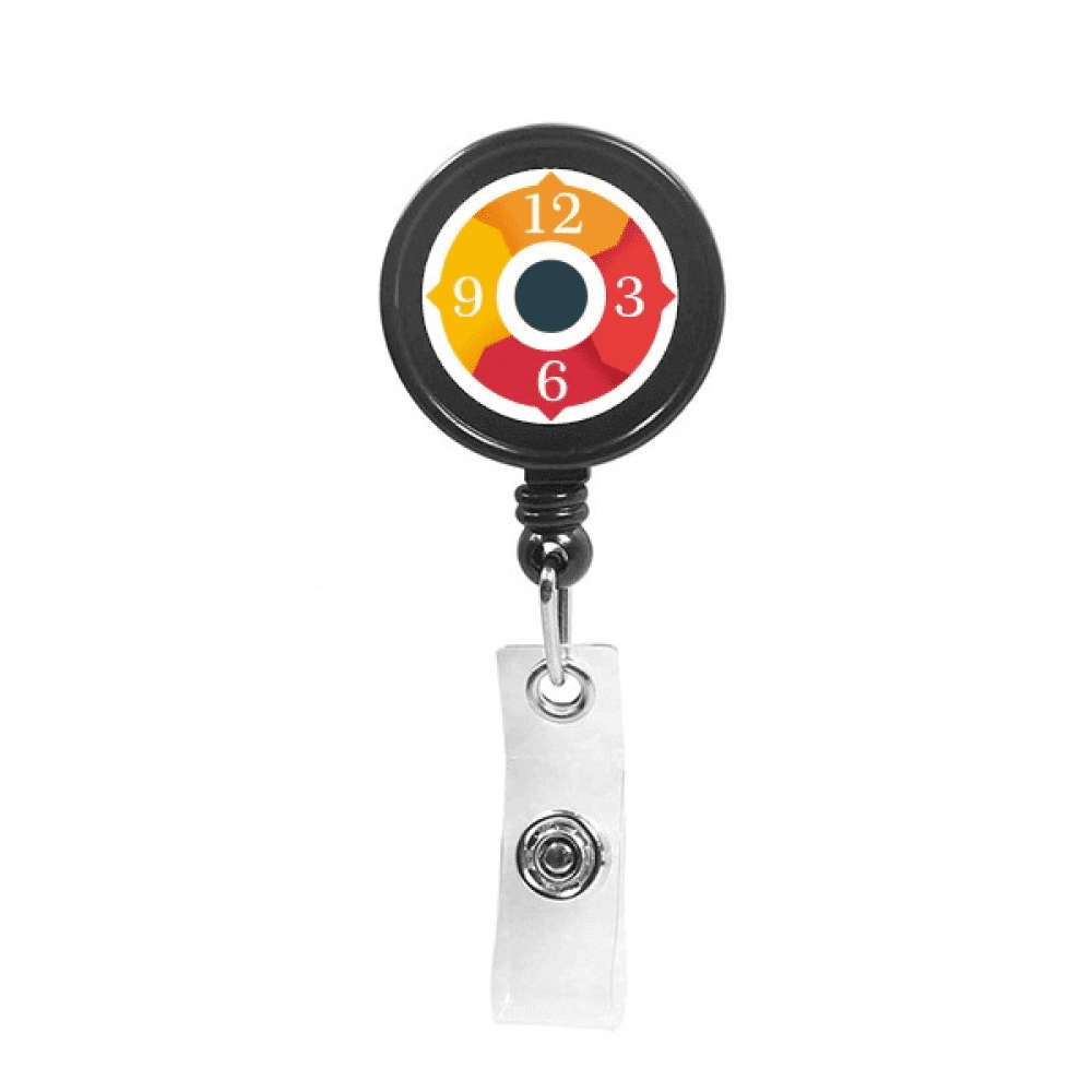 Digital Average Distribution Dial Retractable Keychain Badge Holder ID Badge