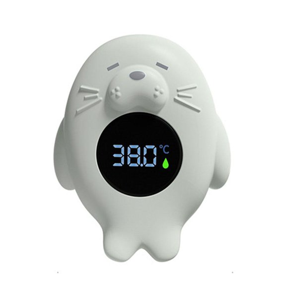 Digital Baby Bath Thermometer - Floating Waterproof Toddler Bathtub Temperature Monitor with LED Alert, Safe Bath Toy for Infants