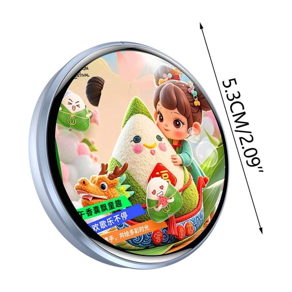 Digital Badge with Touchscreen, Photo Video GIF Display Pin, High-definition Customizable Album, Perfect for Showcasing Memories, Ideal for Anime and Game Fans