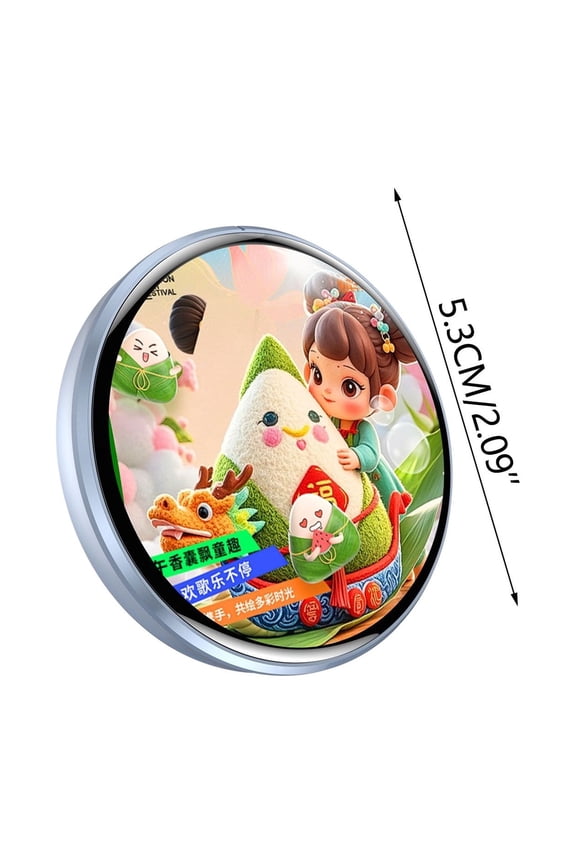 Digital Badge with Touchscreen, Photo Video GIF Display Pin, High-definition Customizable Album, Perfect for Showcasing Memories, Ideal for Anime and Game Fans