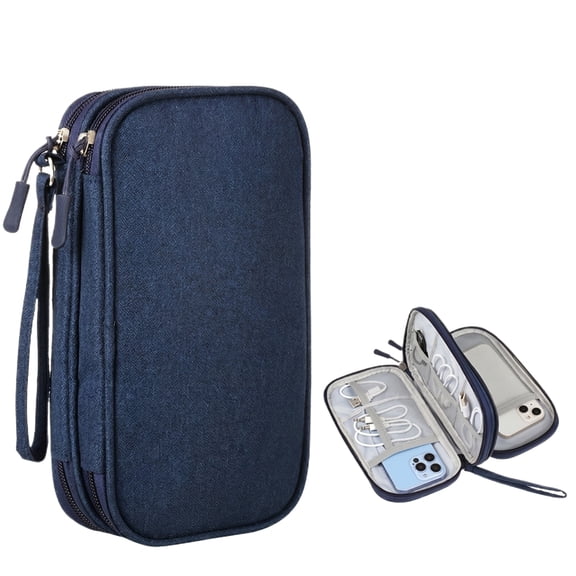 Digital Bag Cable Organizer, Multi-functional Electronics Accessory Storage Bag for Data Cables Chargers Power Banks and SD Cards, Travel Tech Pouch Case
