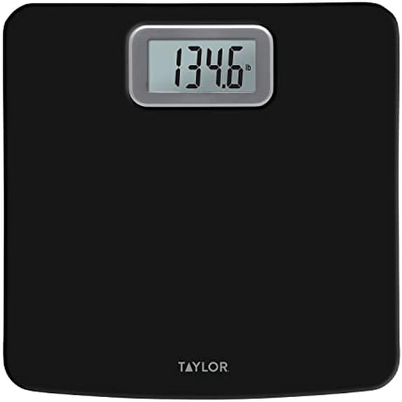 Digital Bath Scale with Antimicrobial Surface Protection Bathroom for Body Weight 400 lbs. Black