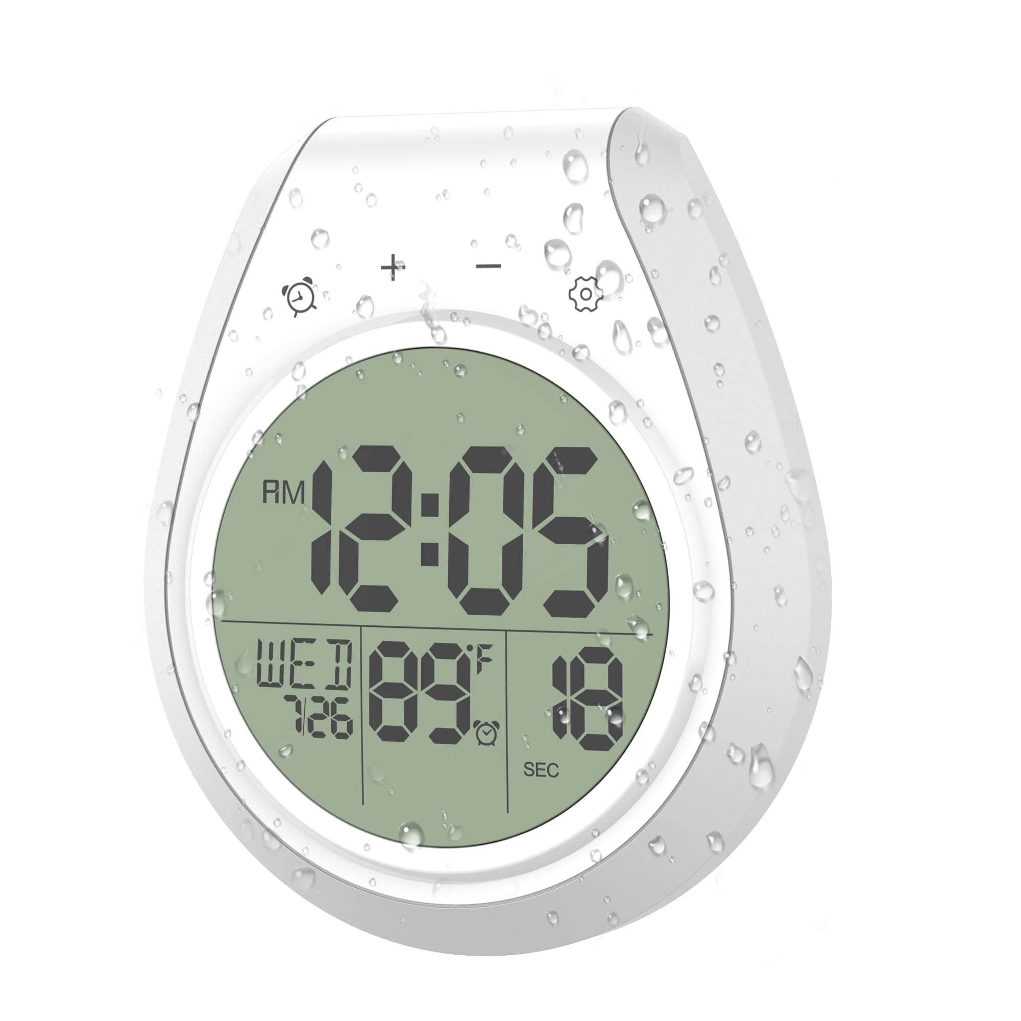 Silicone Bathroom Kitchen Shower Suction Clock Waterproof Analog Silent Bathroom Sweep Clock Suction