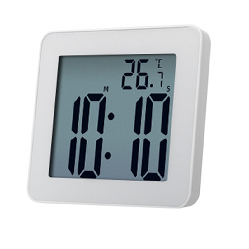 Digital Bathroom Clocks Simple LCD Electronic Alarm Clock Waterproof
